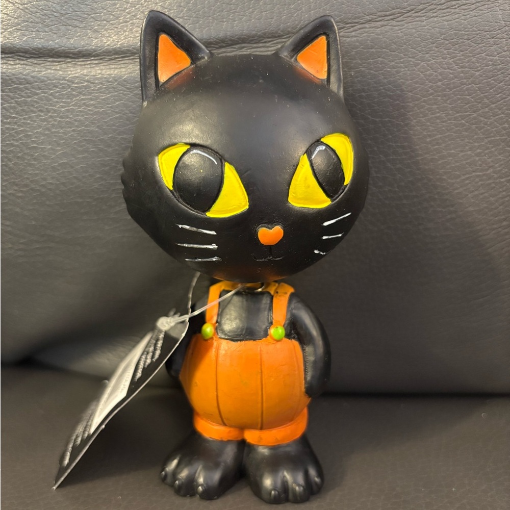 Black and Orange Cat Figurine Bobblehead